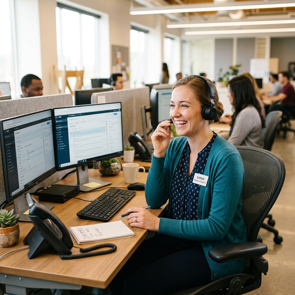 Photograph of a referrals conversation