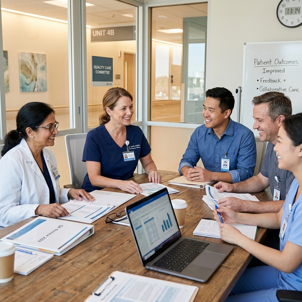 Photograph of quality care planning and review